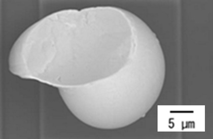 従来プローブ（先端径24um）コンタクト痕